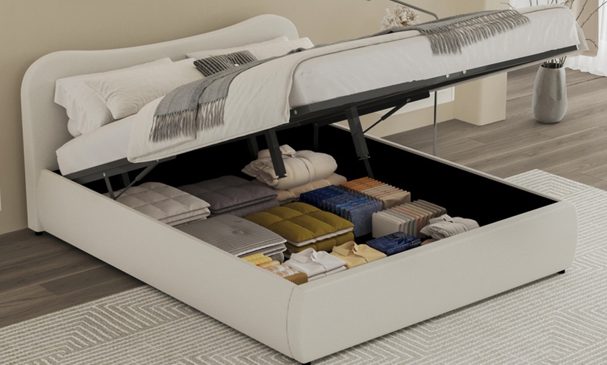 Image 1: Lit coffre Milano design arrondi