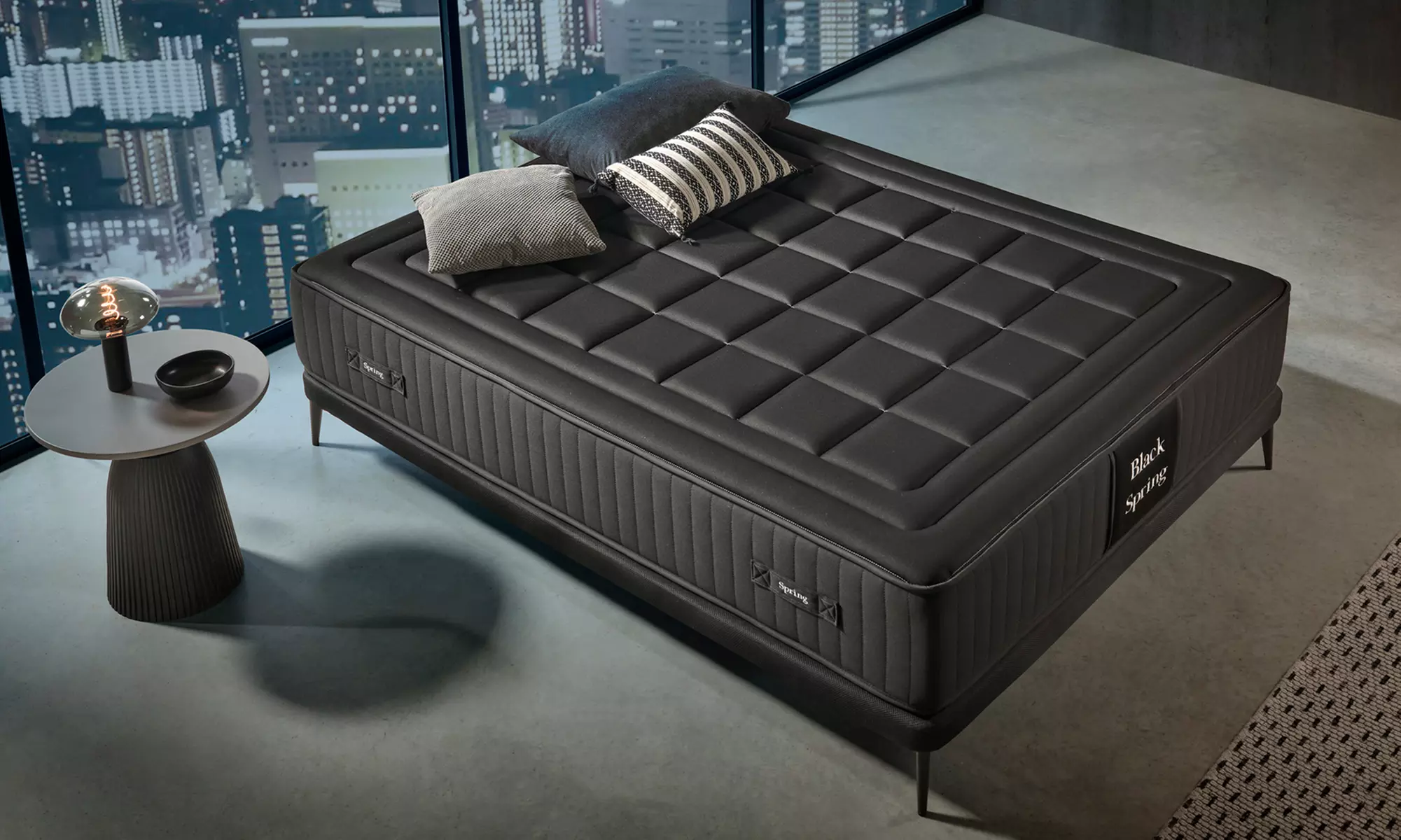 Materasso King Nero 30 cm con molle insacchettate