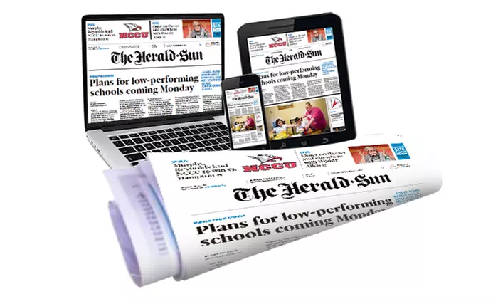 26- or 52-Week Wednesday and Sunday Home Delivery Subscriptions from  The Herald-Sun(Up to 95% Off). - Primary Image