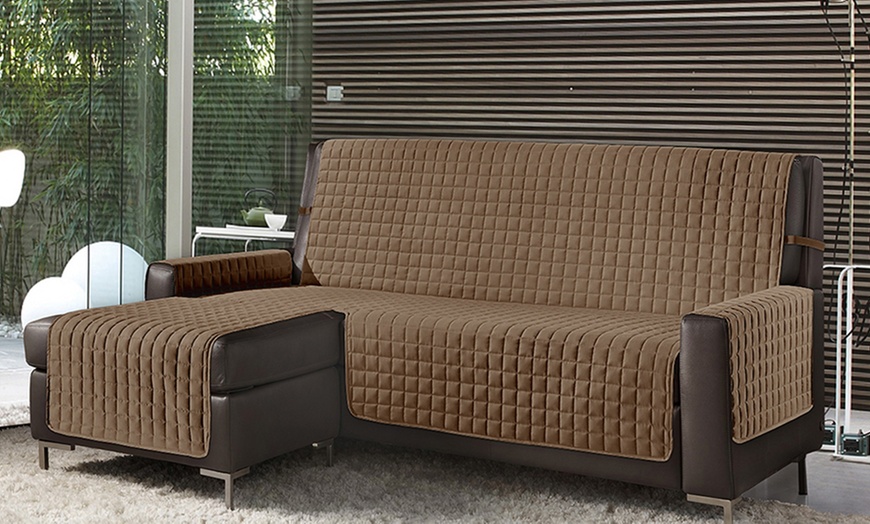 Image 13: Omkeerbare gewatteerde bankhoes