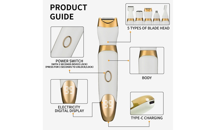 Image 3: 5-in-1 Rechargeable Electric Shaver