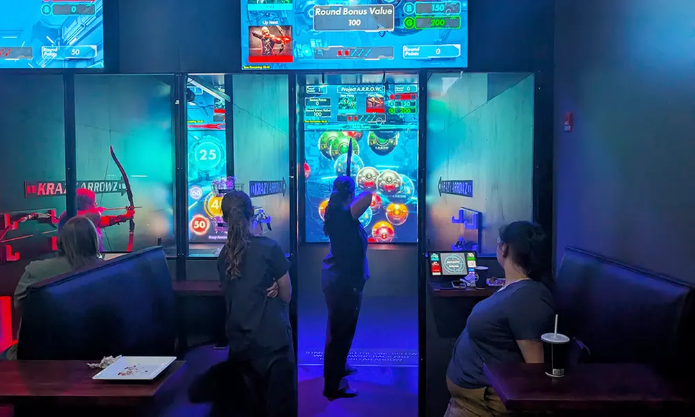 Krazy Arrowz Package + $15 Arcade Credit for Two, Four, Six, or Eight