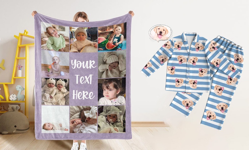 Image 3: Movie Night Just Got Better: Personalized Soft Blankets & Pajamas!