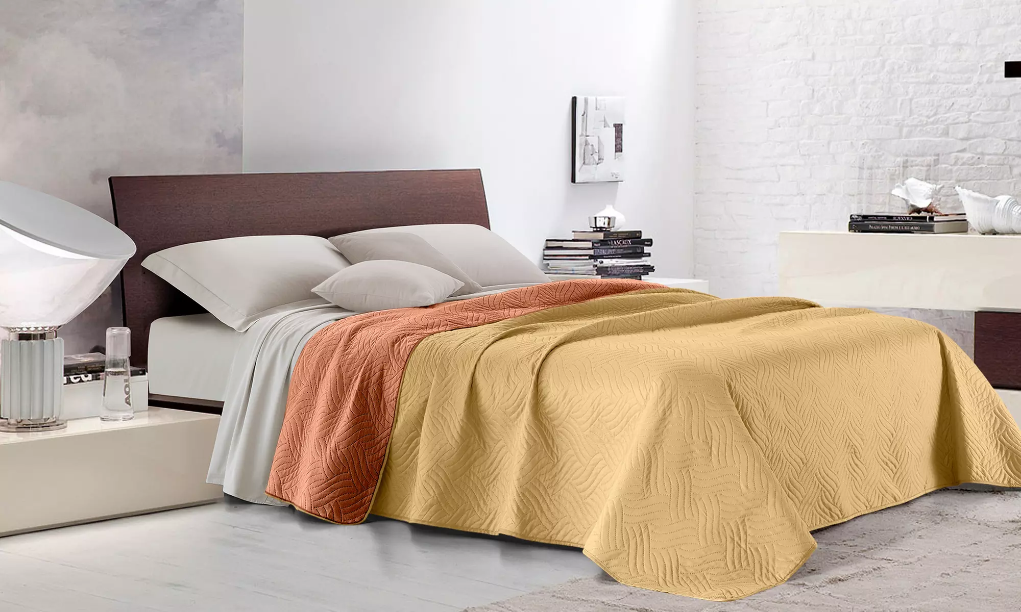 Reversible Peach Skin Bedspread