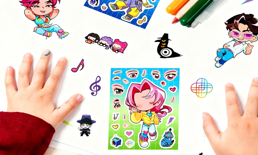 Image 5: 40 Sheets K Pop Demon Hunter-Inspired DIY Dress-Up Stickers