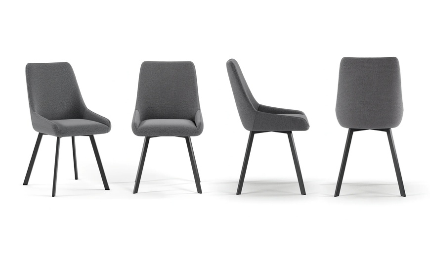 Image 7: Set di 4 sedie Artemis, design elegante e contemporaneo