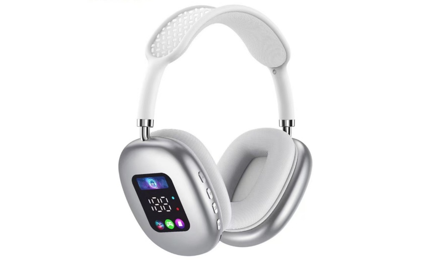 Image 3: Wireless Bluetooth Headset with Digital Display Screen Headset