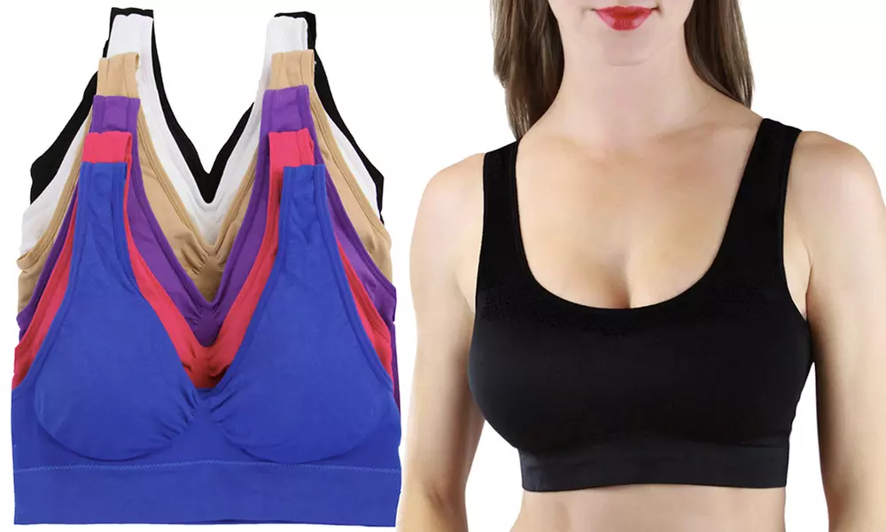 Seamless Microfiber Padded Bras (6-Pack) - Primary Image