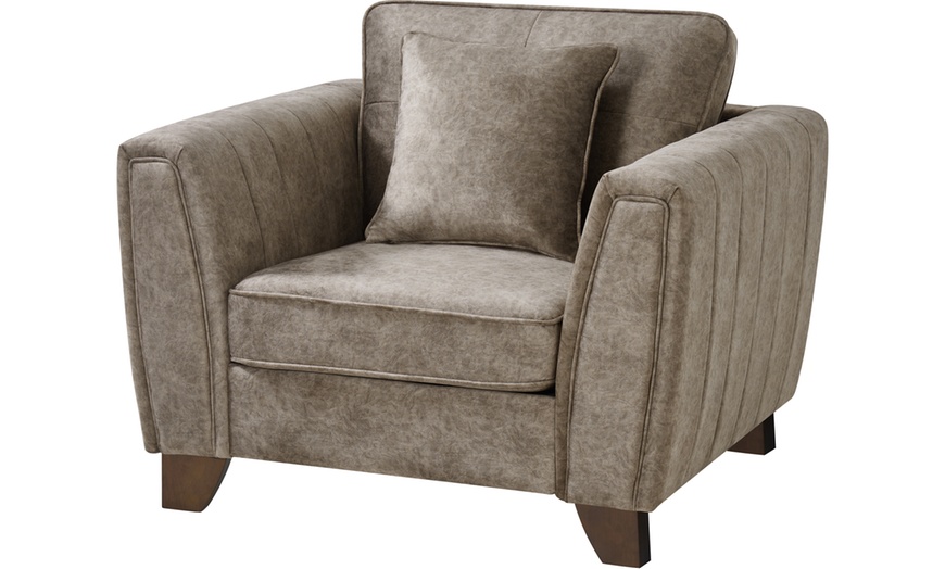 Image 12: Zante Suede Effect Chair and Sofa Set

