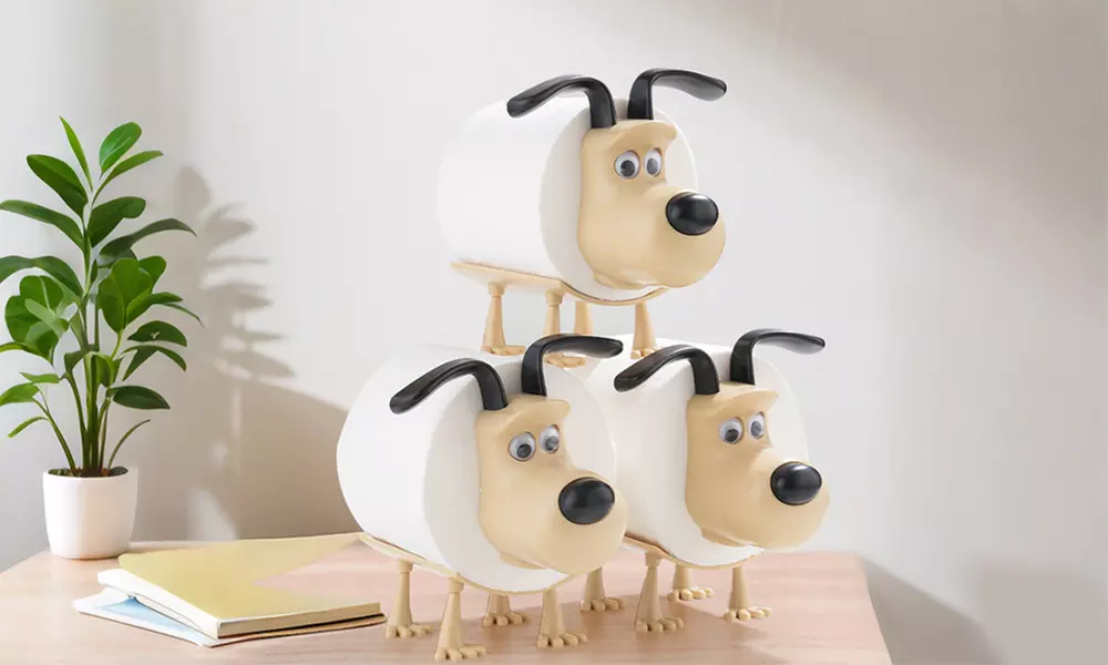 1x, 2x oder 3x Toilettenpapierhalter in Hundeform