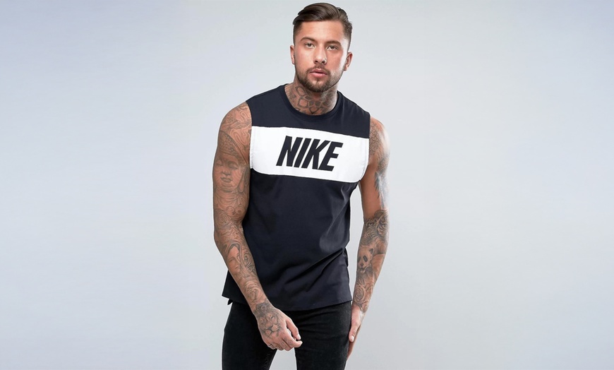 Image 3: Nike Men's Retro Big Logo Vest Tank Top