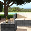 Image 1: Mustique Rattan Effect Sofa and Table Set