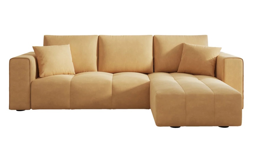 Image 16: Canapé d'angle convertible 4 places avec coffre, Worthing, Kocoon