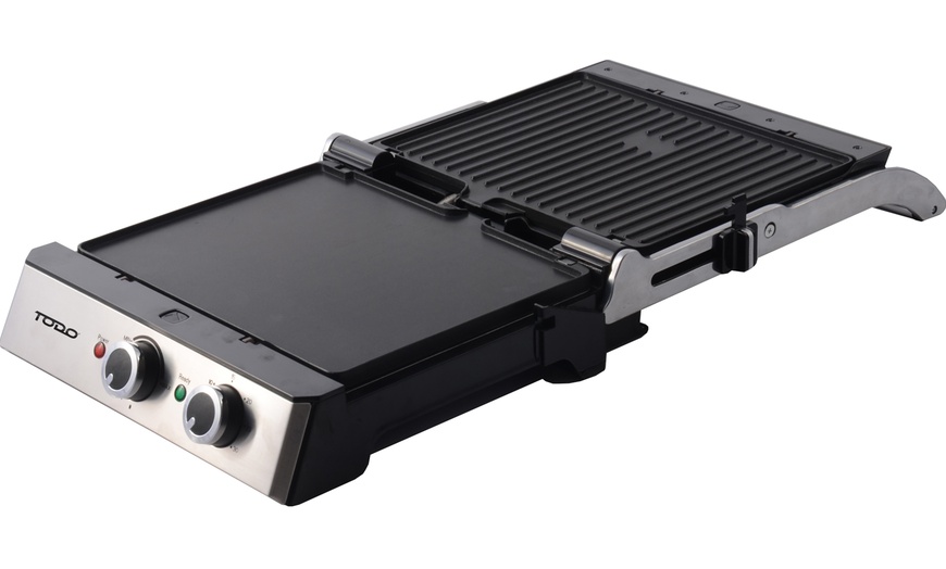 Image 5: TODO 2000W Sandwich Press Contact Health Grill Flat Grill Griddle