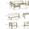 Image 17: Outsunny Aluminium Corner Sofa, Armchair and Table Garden Sofa Set
