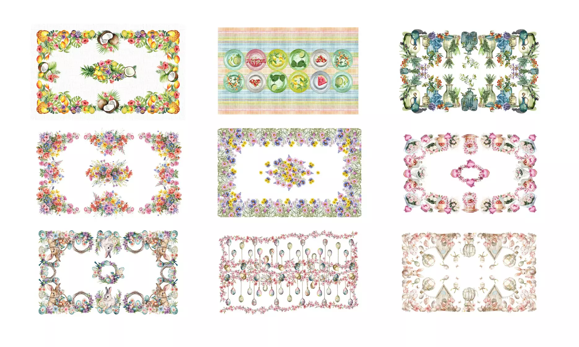 Tovaglia digitale in tessuto Panama