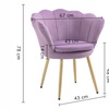 Image 69: Fauteuil coquillage en velours