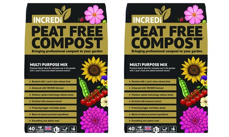Groupon Unisex Rust Premium Multi-Purpose Peat-Free Compost With Incredibloom: 40L X 1 Bag With 120G Incredibloom