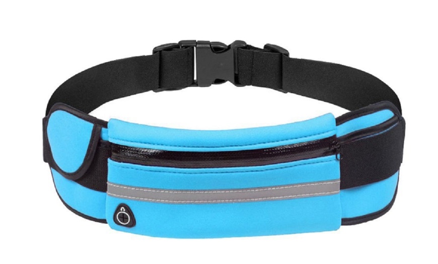Image 5: Running Bum Bag Fanny Pack Travel Waist Money Belt Zip Hiking Pouch Wallet