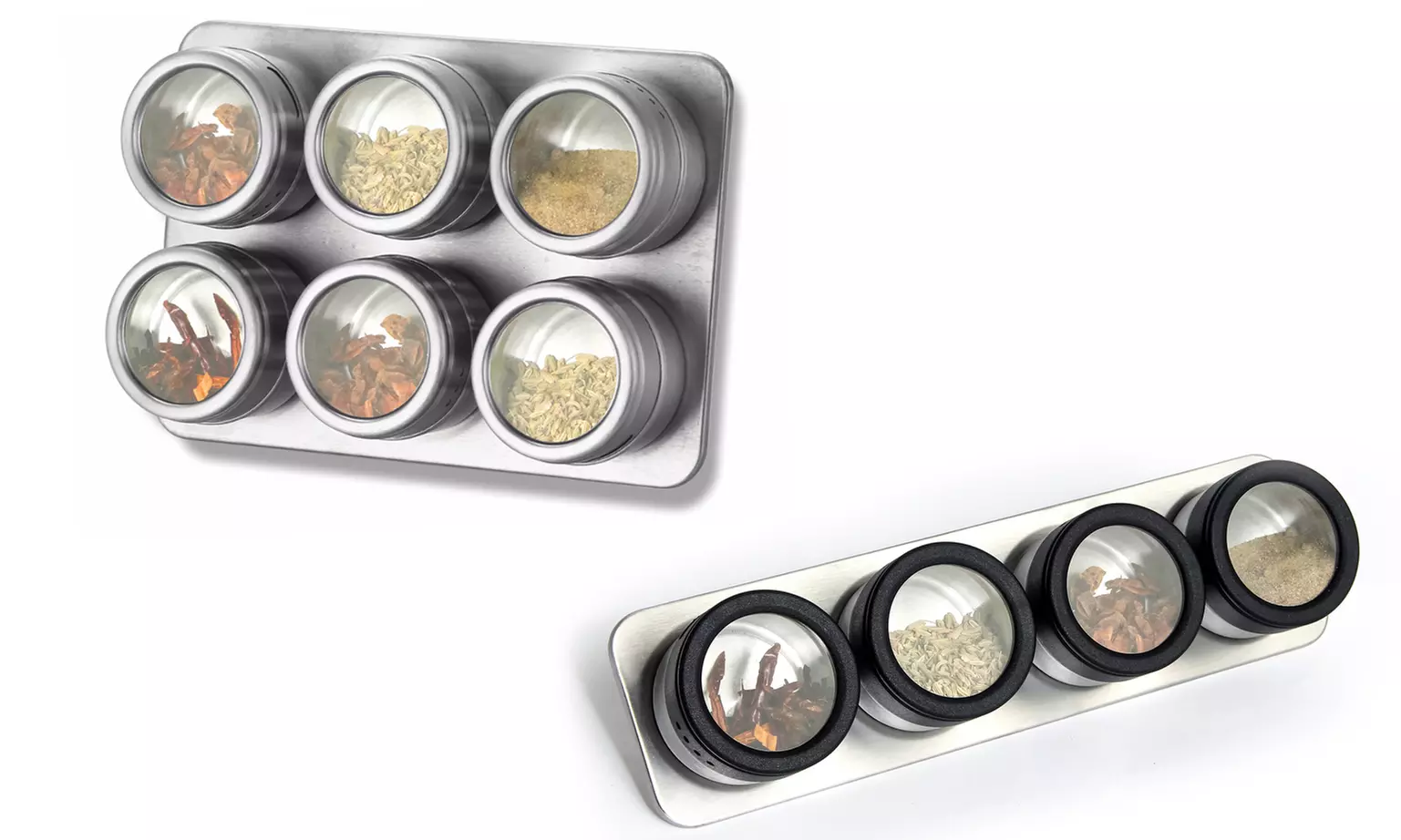 Stainless Steel Magnetic Spice Jar Set (6-Piece) - Primary Image