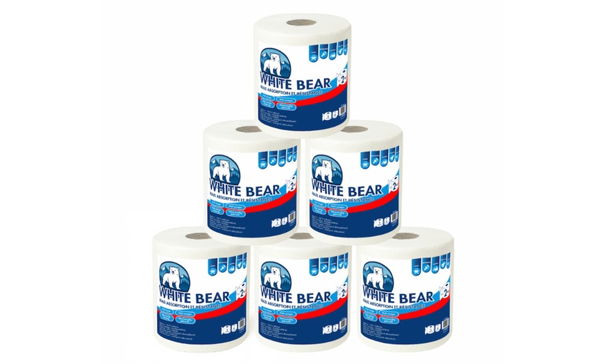 Image 4: Paquete de 6 rollos de papel biodegradables de White Bear