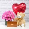 Image 11: Send Fresh Roses with Premium Assorted Chocolates, Teddy Bear, & Balloon Bundle Option | Pickup or Same Day Flower Delivery (Up to 30% Off)