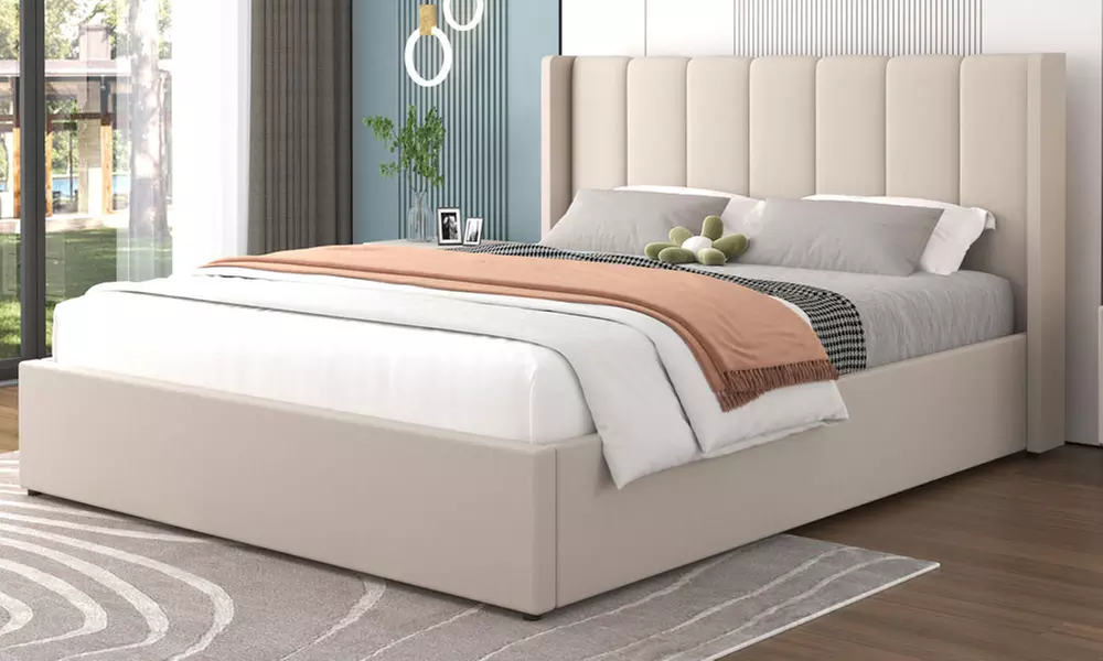 Lit design "Carson" de Kocoon avec coffre de rangement en velours