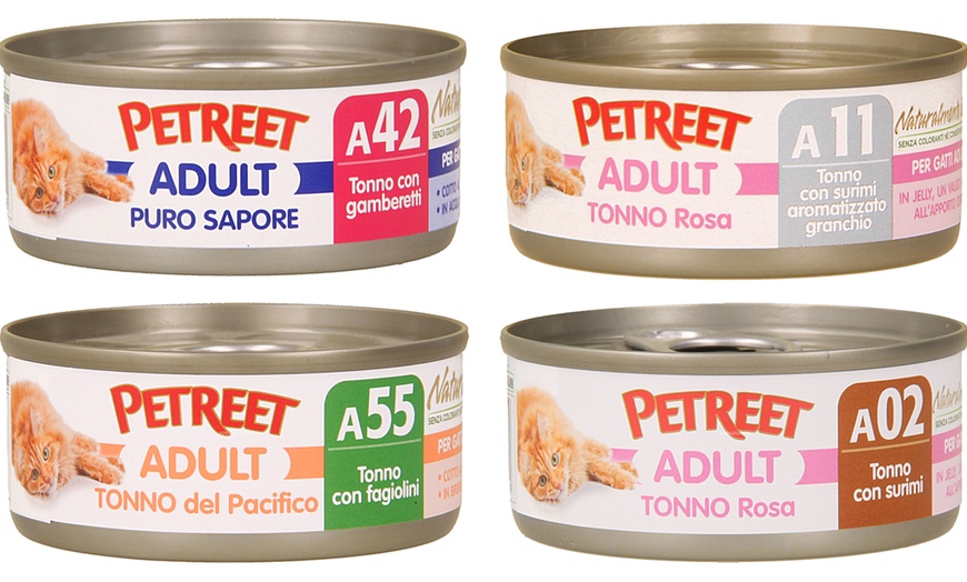 Image 1: Box Petreet per gatti con 60 scatolette da gusti misti