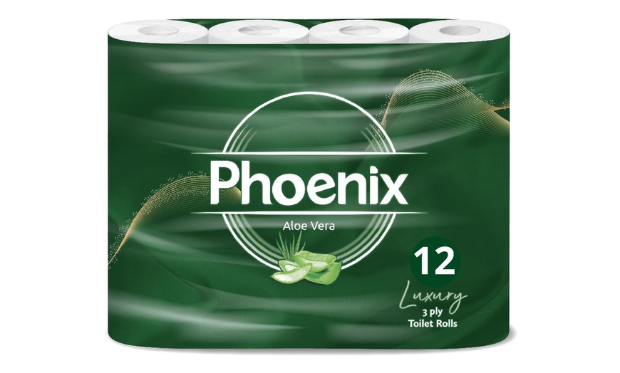 Image 1: 12, 24, 60 or 120 Phoenix Aloe Vera Toilet Rolls
