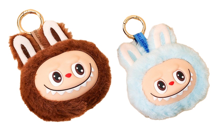 Image 18: Labubu Inspired Plush Keychain Dolls
