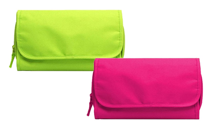 Image 1: One or Two PMS International Waterproof Foldable Travel Toiletry Bags