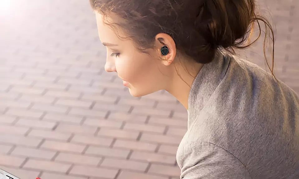 Apachie drahtloses Bluetooth-Headset mit portabler Ladestation - Second Medium