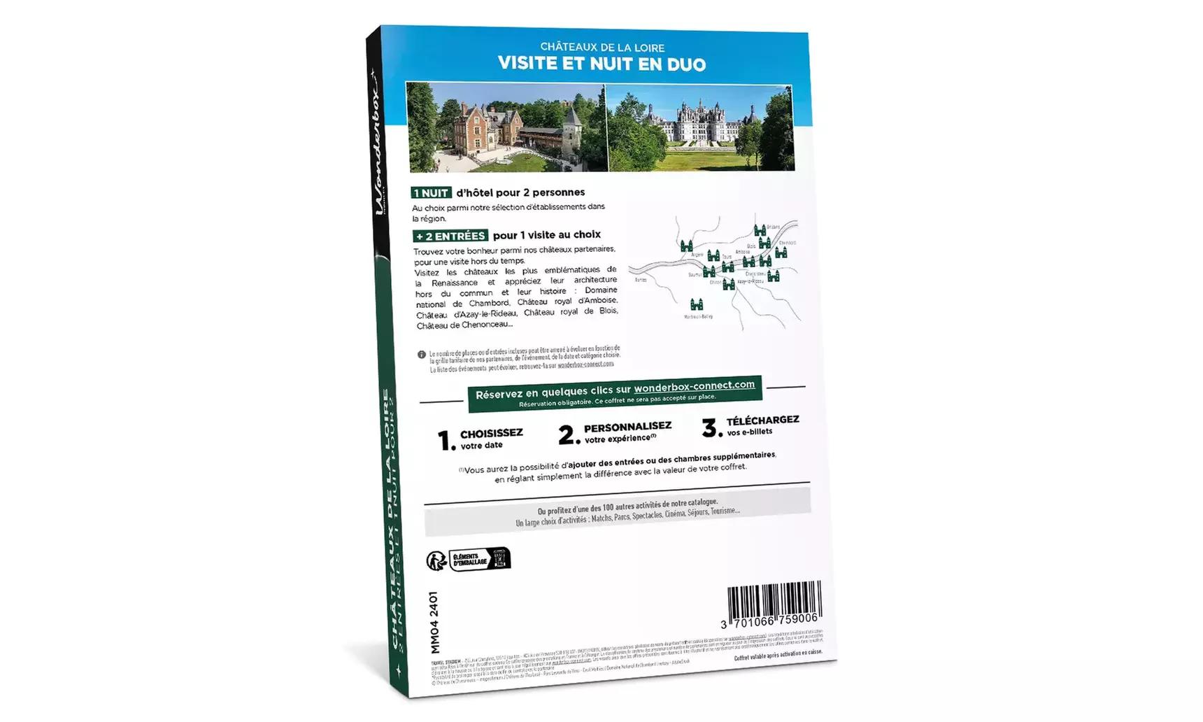 Visite et séjour aux Châteaux de la Loire en duo