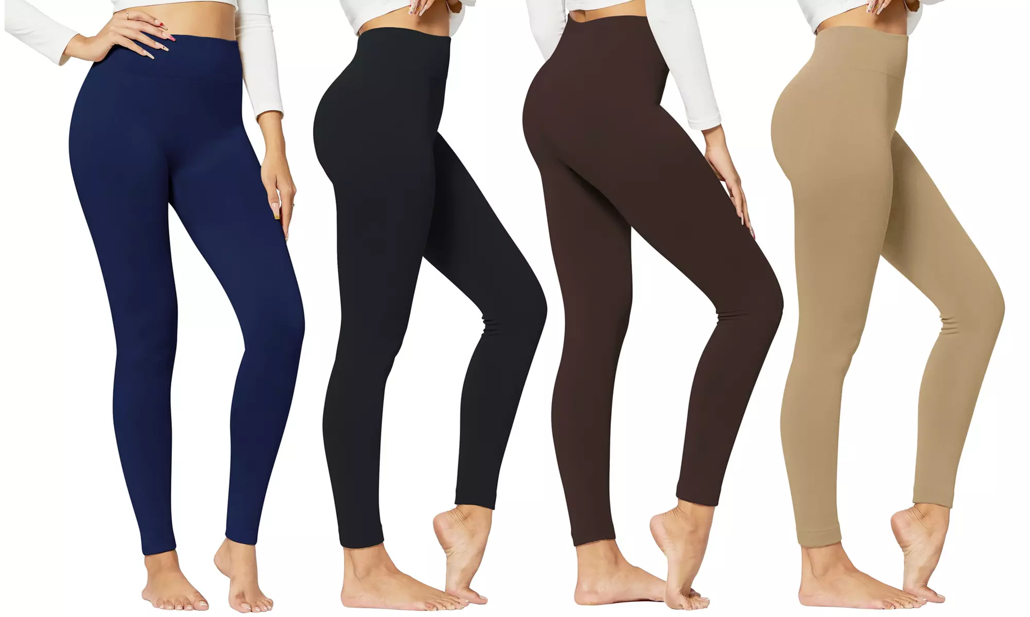 Women's High Waist Leggings Full Length Elastic Tummy Control Pants