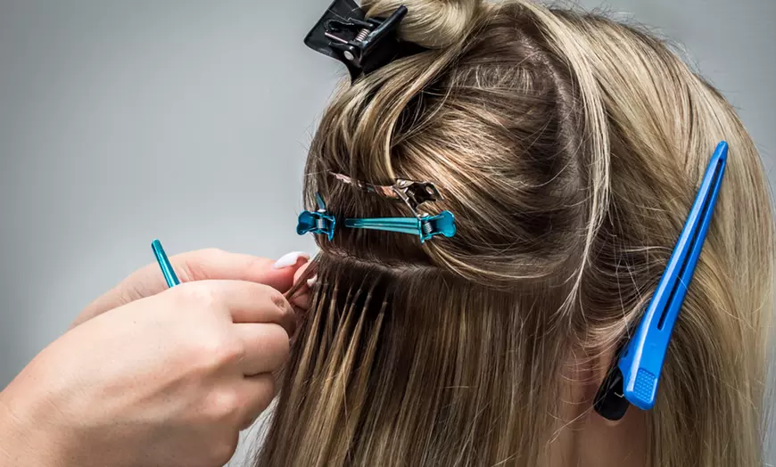 Image 2: 20 Inch Tape or 22 Inch Micro Beaded/Weave Braided Hair Extensions