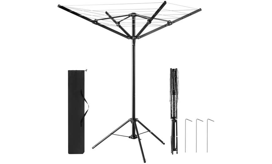 Image 2: Four-Arm Rotary Foldable Washing Line 16m