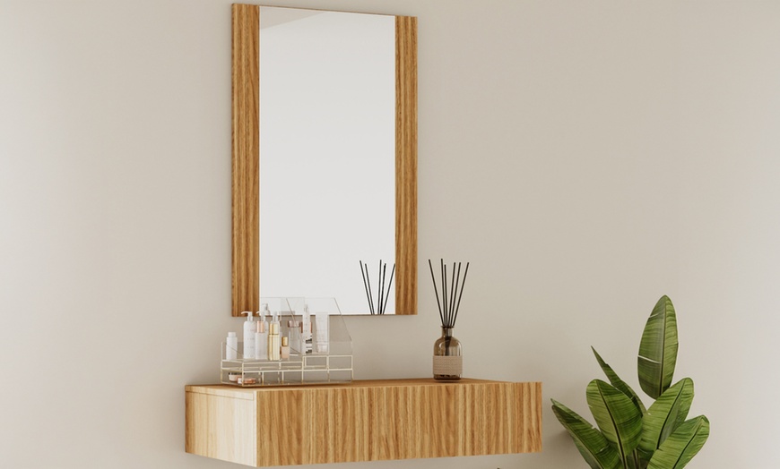 Image 2: Tocador acanalado con cajón y espejo 