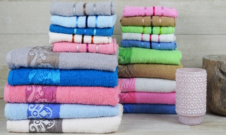 Set di 10 o 20 asciugamani Notte di Luna, disponibili in 2 modelli e colori assortiti