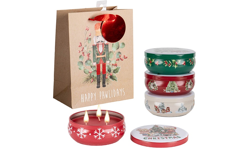 Image 3: Lot de 4 bougies parfumées "Vienna" avec sac cadeau