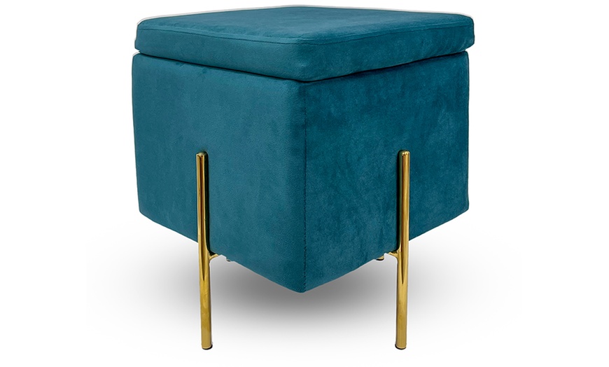 Image 9: Pouf contenitore in velluto