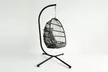 Luxury Garden Hanging Egg Chair with Plush Cushion and Headrest - Image 3