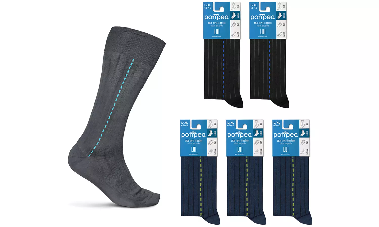 6 paia di calze Pompea in cotone primavera