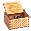 Image 9: Wooden Music Box Hand Crank Engraved Vintage Toy Kids Gift-You Are My Sunshine