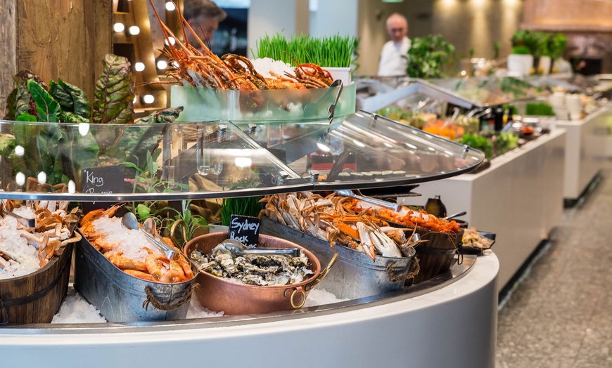 Image 1: All-You-Can-Eat Seafood Buffet for Two People at Feast Buffet 