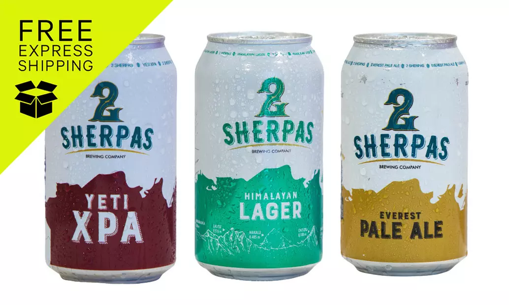 FREE SHIPPING - From $80 for a 24 Can case of Premium 2 Sherpa Craft Beers (Dont Pay $264) - Primary Image