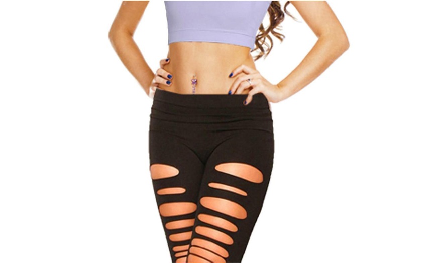 Image 3: Women's Cut-Out Leggings