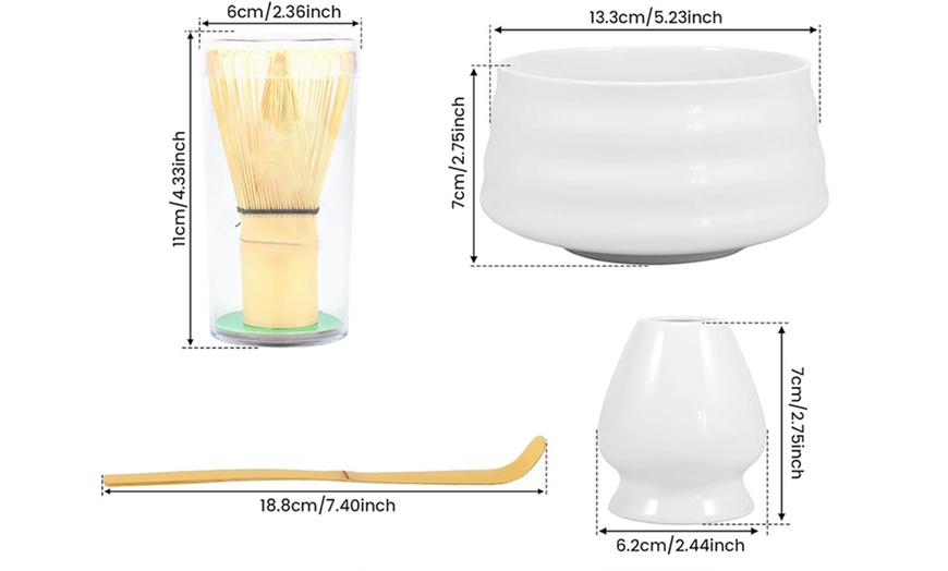 Image 5: Four-Piece Traditional Japanese Matcha Tea Set