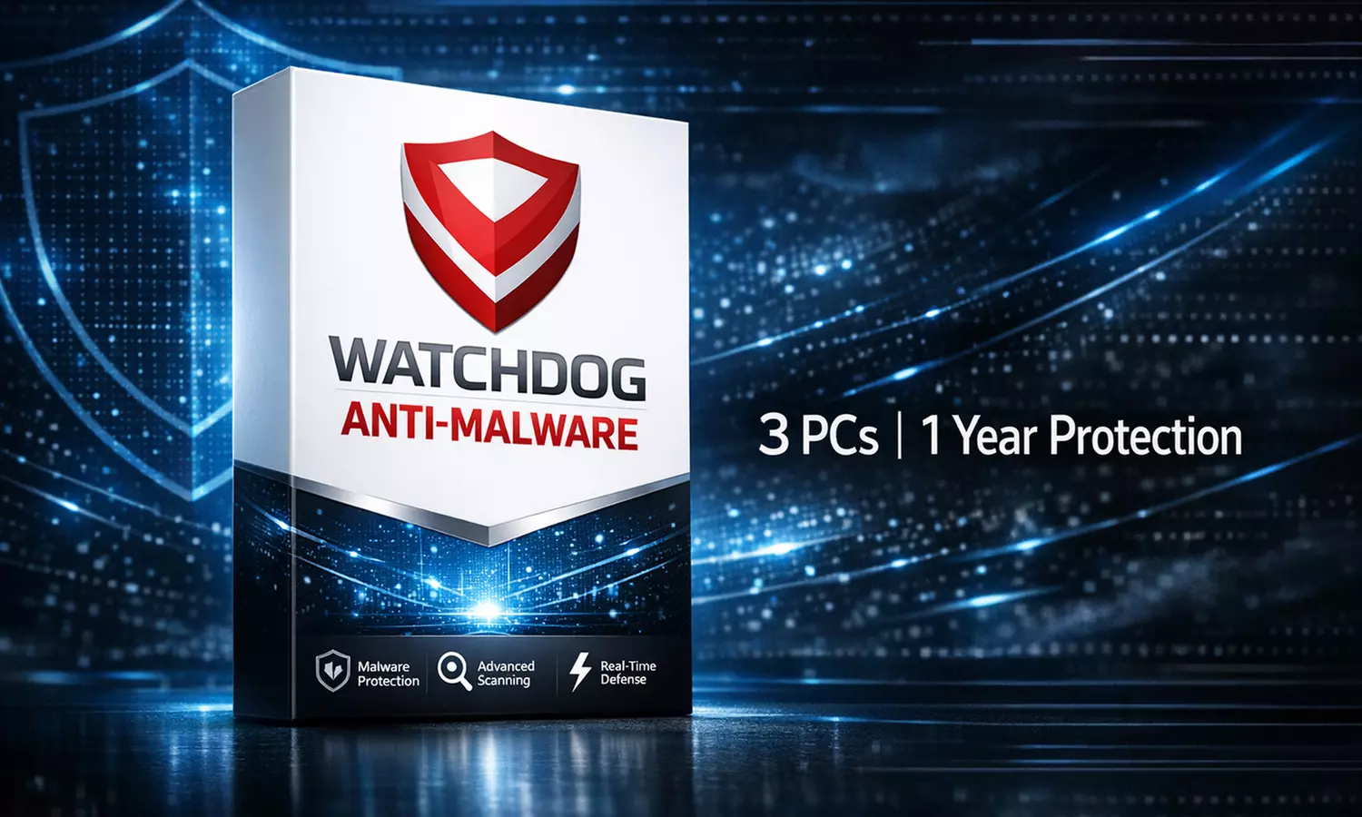 Watchdog Anti-Malware Software Protection for 1 Year on 3 PCs (Up to 71% Off) - Primary Image