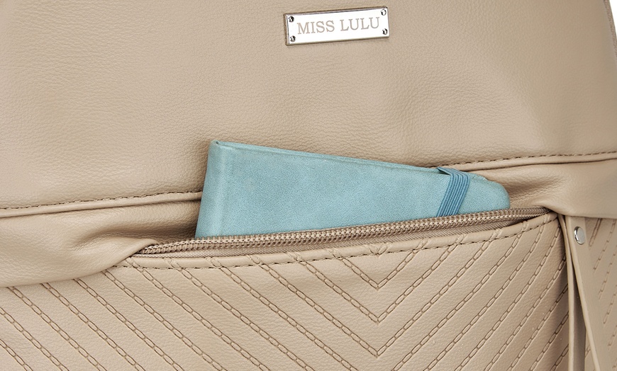 Image 17: Women's PU Leather Backpack