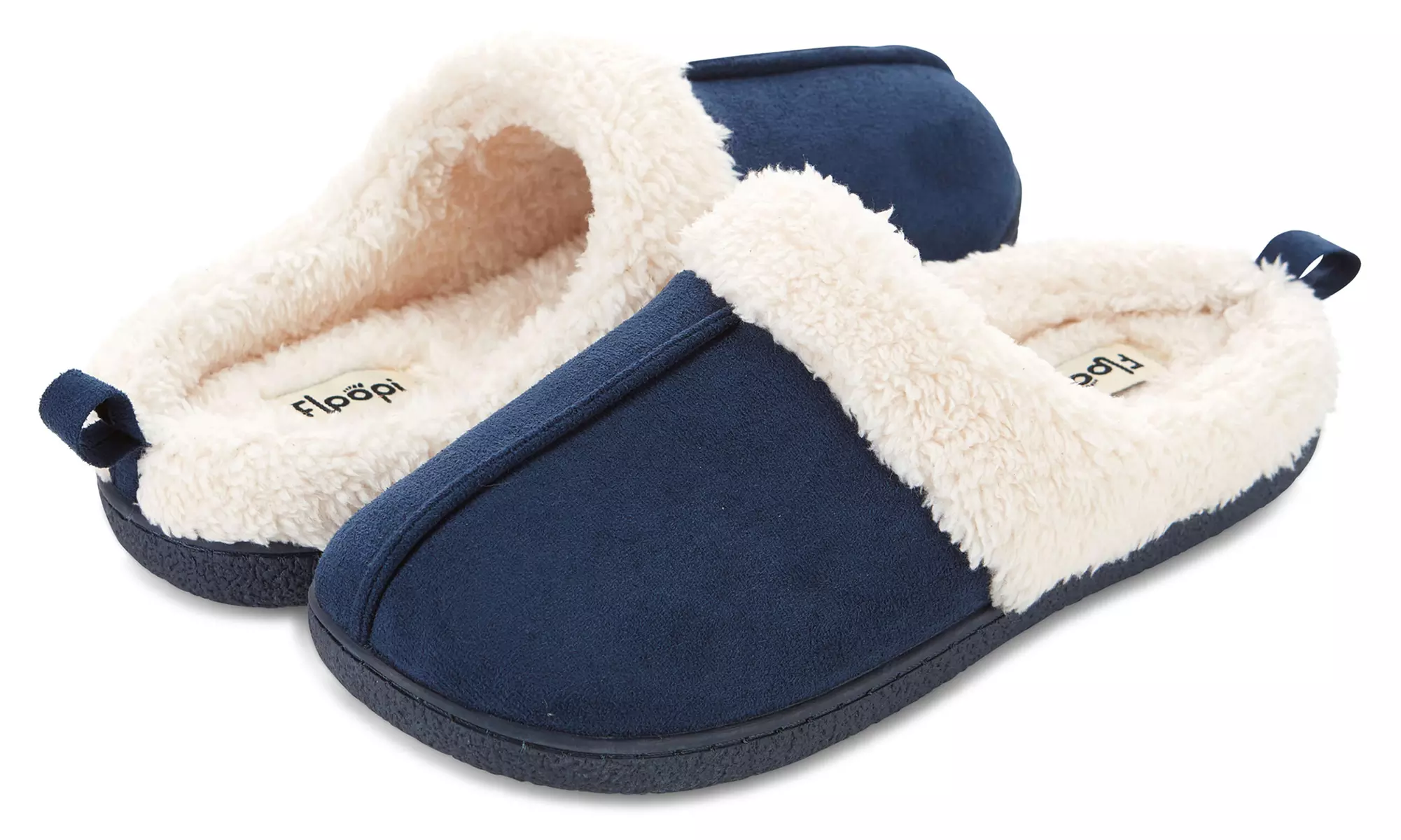 Floopi Women's Indoor Outdoor Fur Lined Clog Slippers with Memory Foam